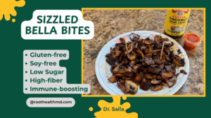 sizzled bella mushroom sliced